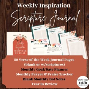 Weekly Inspiration Scripture Journal